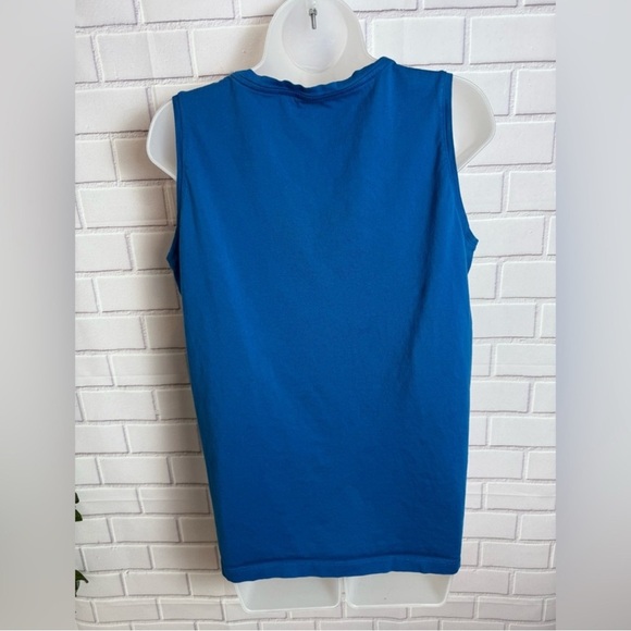 Lands' End Bundle 2 Sleeveless Tops Lemon Print & Blue/size M - Picture 7 of 9